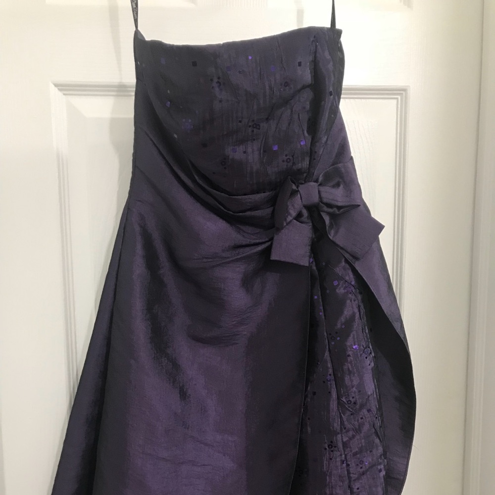 Zum Zum by Niki Livas Deep Purple Cocktail Dress